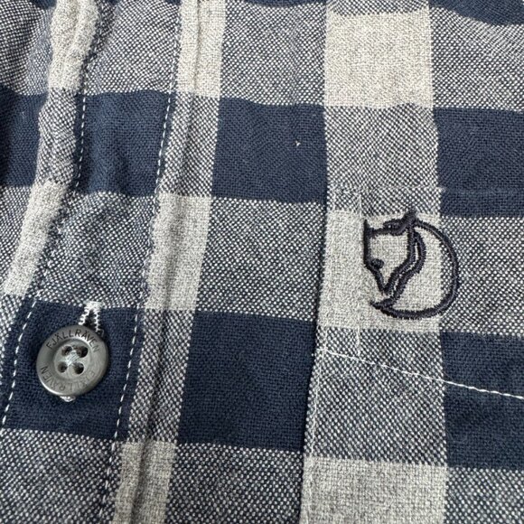 Fjallraven Shirt Adult Medium Regular Fit Ovik Flannel Check Button Down - Picture 6 of 10
